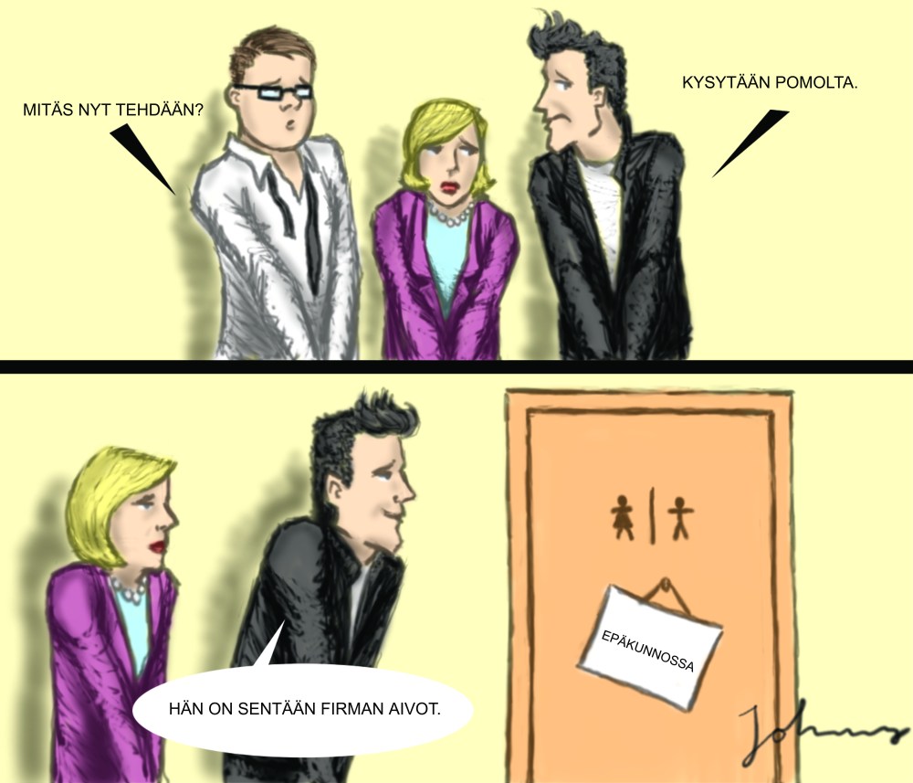 Useimmisssa organisaatioissa huokaistaan helpotuksesta, kun joku tulee ja ottaa vastuun. Sitä, jolla on suunnitelma, tullaan seuraamaan.